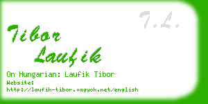 tibor laufik business card